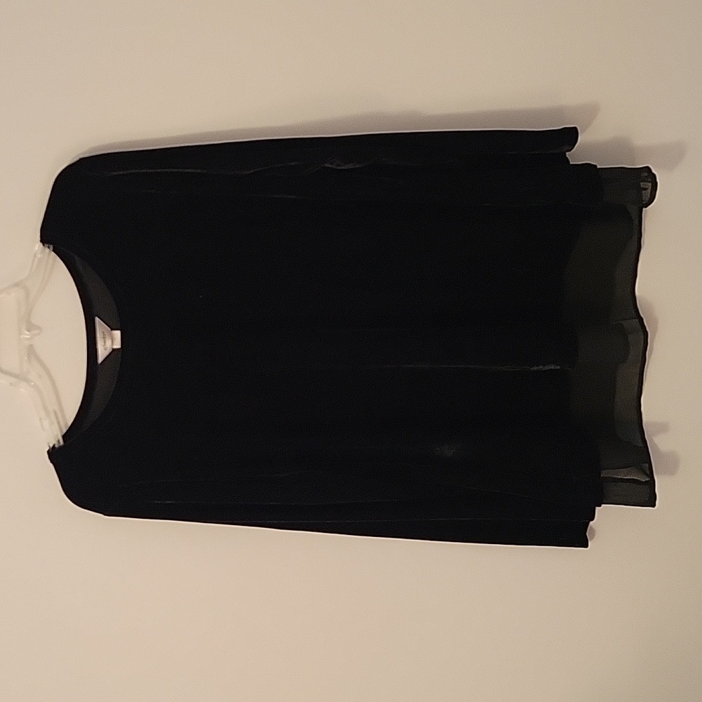 CJ Banks Velour Black Shirt, Size 1X